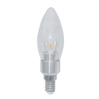 Лампа светодиодная декоративная (свечеобразная) - LEEK PREMIUM SV LED 220V 4W 4000K E14 280lm 30000h прозрачная - LE010502-0005 фото