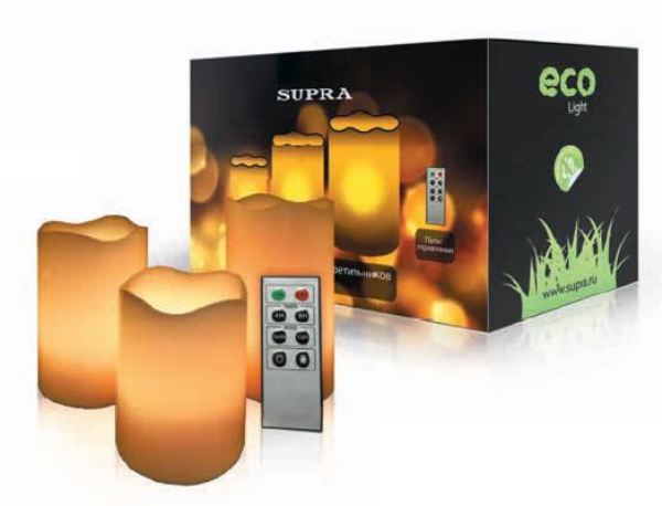 Набор светодиодных светильников-свеча SUPRA - Код: LCN-02RC-set фото