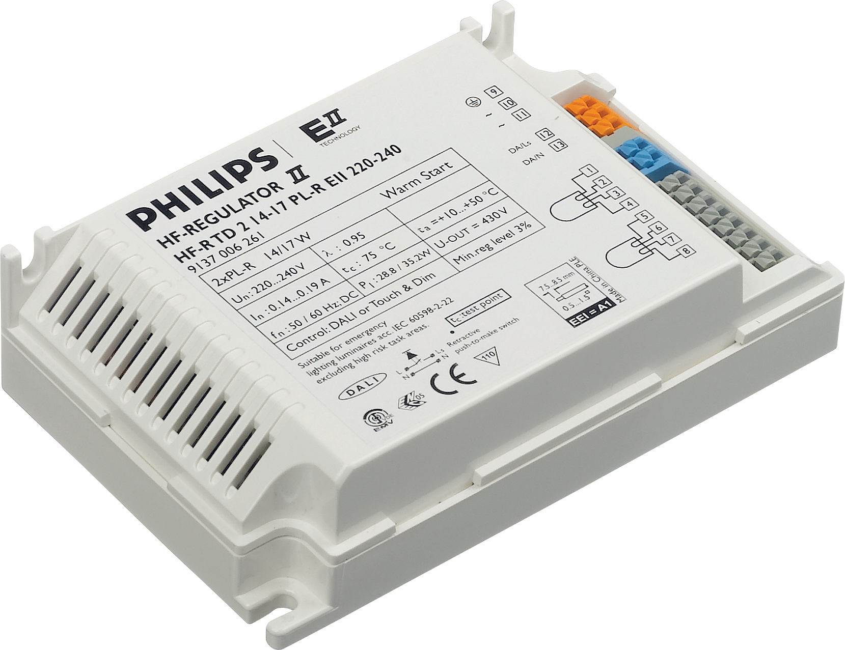 ЭПРА для люминесцентных ламп управляемый DALI - Philips HF-Ri TD 1*55 TL5C E+ 195-240V 50/60 Hz - 871829171864200 фото