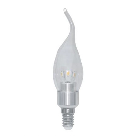 Лампа светодиодная декоративная (свеча на ветру) - LEEK PREMIUM SVD LED 220V 4W 4000K E14 280lm 30000h прозрачная - LE010502-0011 фото