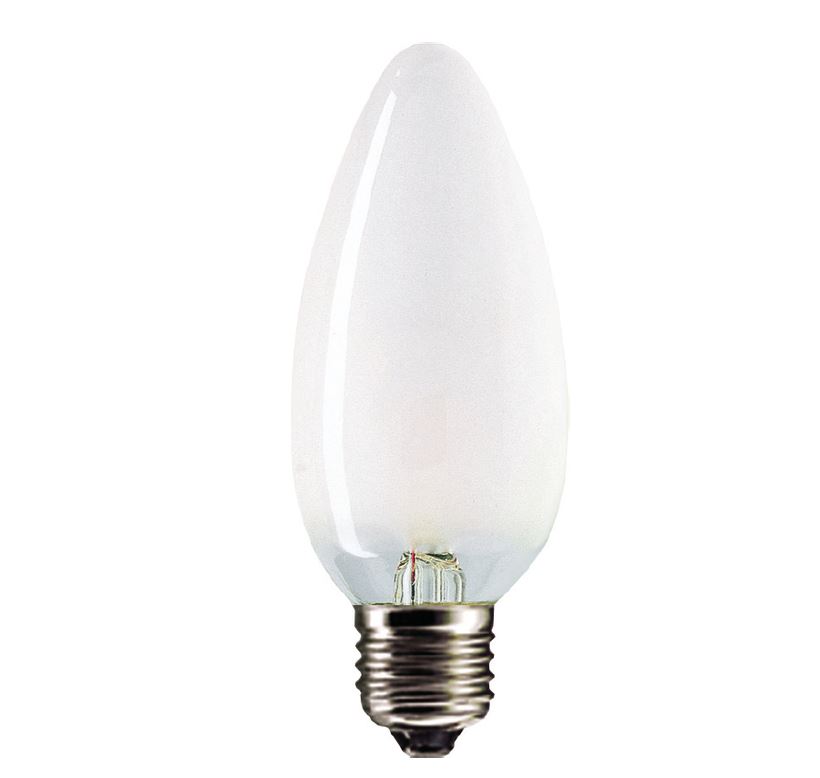 Лампа накаливания свечеобразная - Philips Standard B35 E27 матовая 230V 40W 390lm - 871150005646750 фото