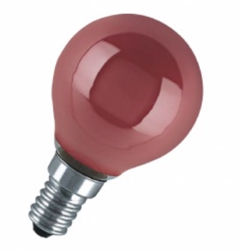 Лампа накаливания цветная (красная) - OSRAM DECOR P RED 11W 230V E14 - 4008321545763 фото