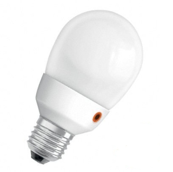 Лампа люминесцентная с внешней колбой OSRAM DULUX INTELLIGENT SENSOR - MIBA 11W/825 E27 630lm 2700K - 4008321377722 фото