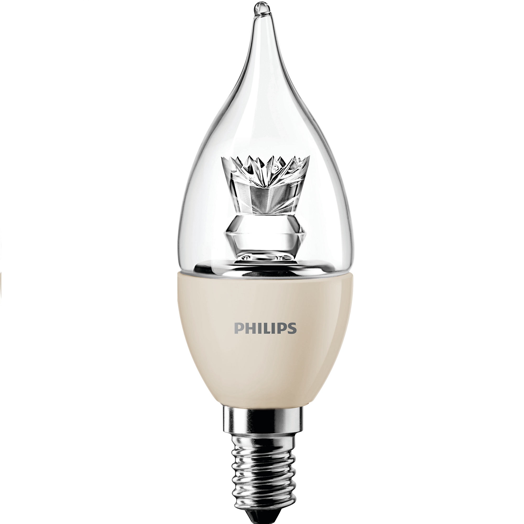 Лампа светодиодная свеча на ветру - Philips LED Candle and LusterD D 4 Вт E14 2700K 230В BA35 CL - 929000240602 фото