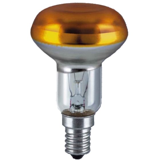 Лампа накаливания рефлекторная (зеркальная цветная ) - OSRAM CONC R50 YELLOW SP 40W 230VE14 16X1 4050300001265 фото