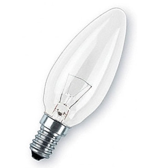 Лампа накаливания свечеобразная - OSRAM CLAS B CL 40W 230V 400lm E14 прозрачная - 4050300005775 фото