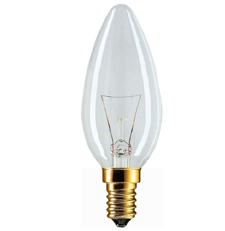 Лампа накаливания стандартная Stan 40W E14 230V B35 CL 1CT/20X5F Philips - 926000006896 фото