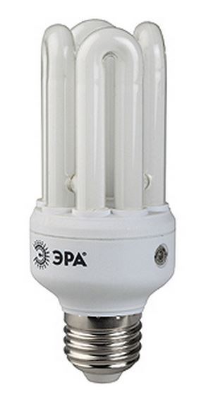 Лампа компактная люминесцентная трубчатая (с датчиком) - ЭРА 4U Sensor-15-842-E27 (10/50) яркий свет C0029498 фото