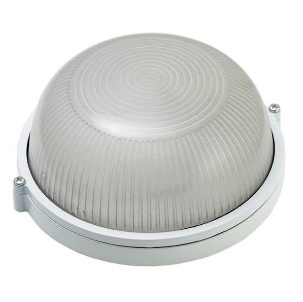 Светильник влагозащитный для бань и саун - LEEK 60W круг/белый 01 R-60-001 (20) - LE060702-0007 фото