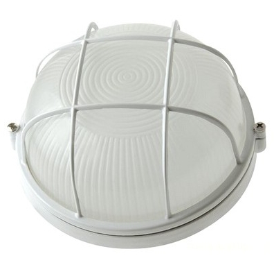 Светильник влагозащищенный с решеткой - Navigator NBL-R2-60-E27/WH 230V белый - 94803 фото
