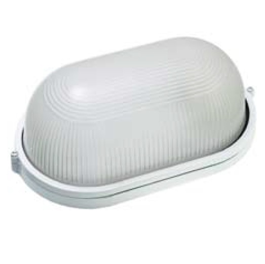 Светильник влагозащитный для бань и саун - LEEK 100W овал/белый 01 O-100-001 (10) - LE060701-0010 фото